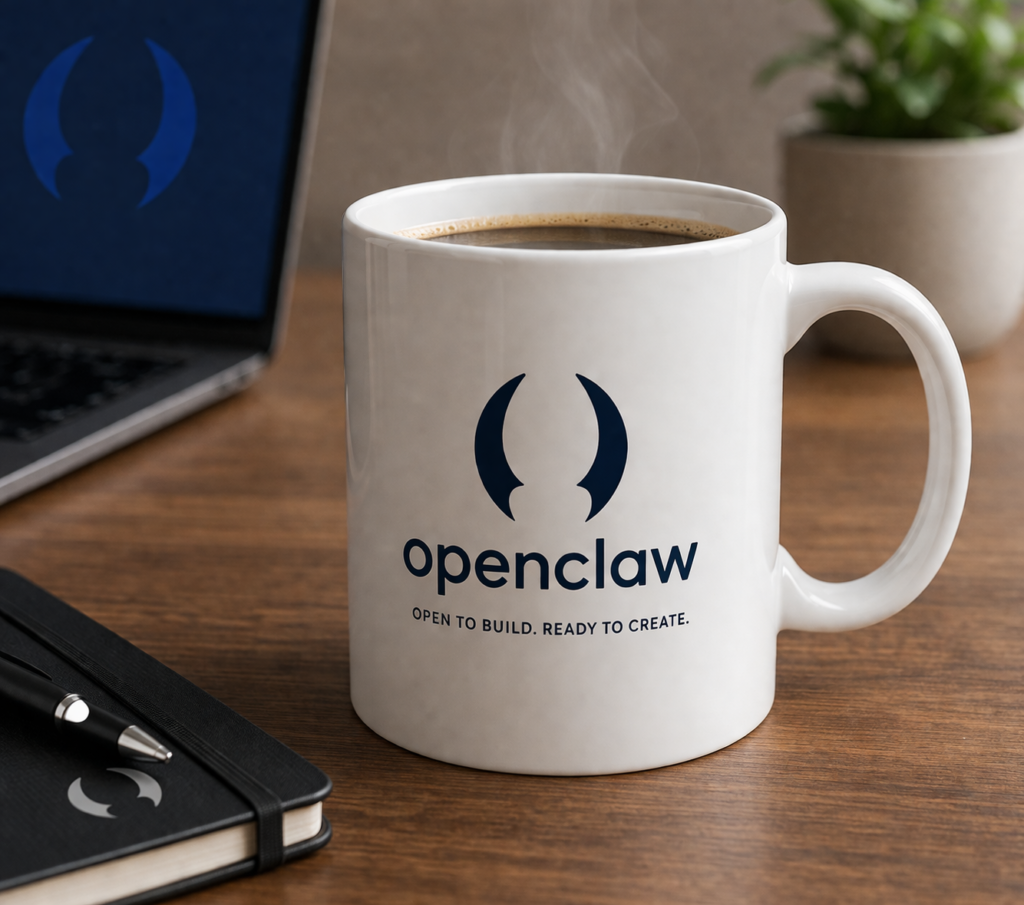 OpenClaw Signature Logo Coffee Mug – Premium Ceramic, Minimalist Tech Design