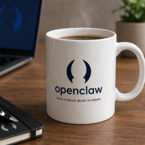 OpenClaw Signature Logo Coffee Mug – Premium Ceramic, Minimalist Tech Design