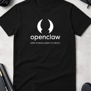 OpenClaw Signature Logo T-Shirt – Classic Fit, Black & White Edition